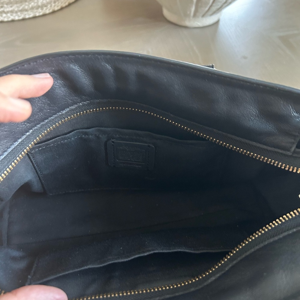 Coach Black Leather Satchel - Picture 7 of 10